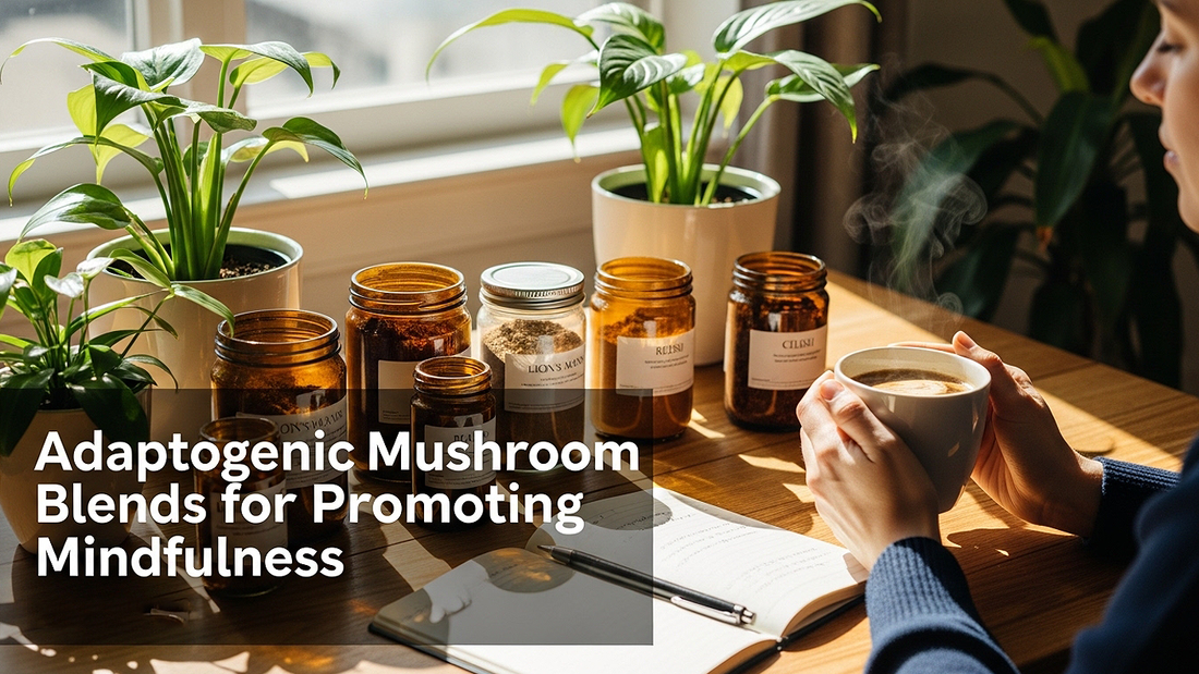 Adaptogenic mushroom blends for promoting mindfulness and calm focus lifestyle
