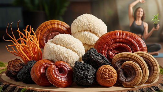 Medicinal mushrooms for improving overall energy levels and natural vitality